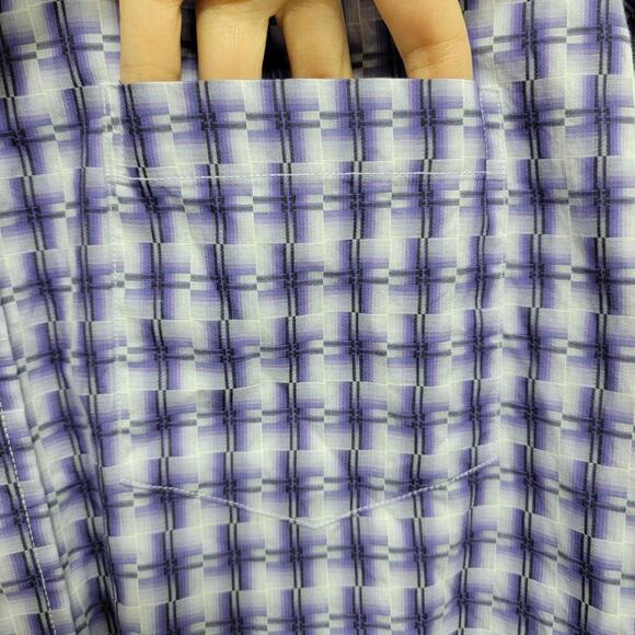 Bugatchi Shirt Purple Pattern Button Down Shirt XL 572 - Picture 6 of 14